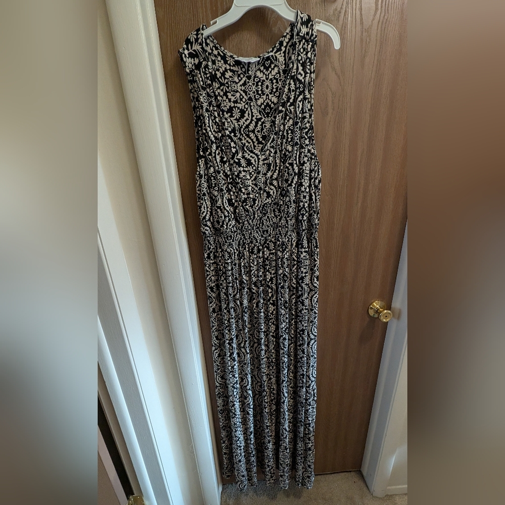 Seraphine Monochrome Patterned Nursing Maxi Dress Size 16